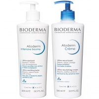 Фото Bioderma - Набор для питания кожи тела: бальзам, 500 мл + крем, 500 мл