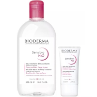 Bioderma - Набор для ежедневного ухода за чувствительной кожей: крем, 40 мл + мицеллярная вода, 500 мл набор для лица la roche posay hyalu b5 aquagel spf30 50 мл мицеллярная пенка 150 мл