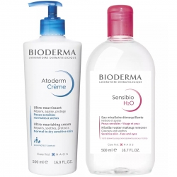 Фото Bioderma - Набор бестселлеров: крем, 500 мл + мицеллярная вода, 500 мл