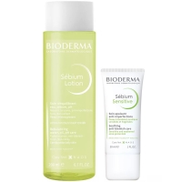 Bioderma - Набор для жирной чувствительной кожи: крем, 30 мл + лосьон, 200 мл о прекрасной сложности