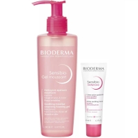 Bioderma - Набор для ухода за чувствительной кожей: гель, 200 мл + крем, 40 мл novosvit мицеллярный гель для умывания 150