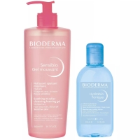 Bioderma - Набор для очищения и увлажнения кожи: лосьон, 250 мл + гель, 500 мл domix dap мицеллярный очищающий лосьон для использования перед процедурой депиляции 320 0