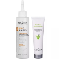 Aravia Professional - Набор бестселлеров: маска, 100 мл + гель-эксфолиант, 150 мл гель для умывания легкого бритья и увлажнения