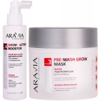 Aravia Professional - Набор "Укрепление и рост волос": спрей-активатор, 150 мл + маска, 300 мл - фото 1