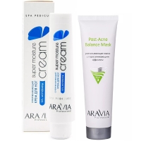 Aravia Professional - Набор бестселлеров: маска, 100 мл + суперувлажняющий крем для ног, 100 мл белотелов маска для лица и зоны декольте янтарь и каолин 100
