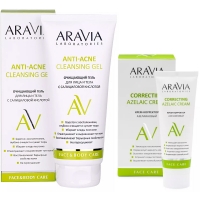 Aravia Laboratories - Набор "Чистая кожа": крем-корректор, 50 мл + гель с салициловой кислотой, 200 мл - фото 1