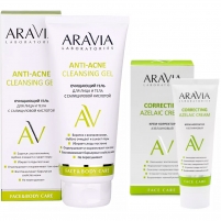 Фото Aravia Laboratories - Набор "Чистая кожа": крем-корректор, 50 мл + гель с салициловой кислотой, 200 мл