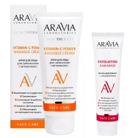 Aravia Laboratories - Набор Чистая и гладкая кожа: пилинг, 50 мл + маска-эксфолиант, 100 мл