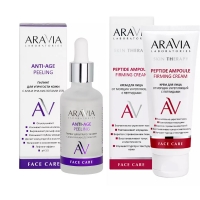 Aravia Laboratories - Набор "Anti-Age" : пилинг с AHA и PHA кислотами, 50 мл + крем от морщин с пептидами, 50 мл - фото 1