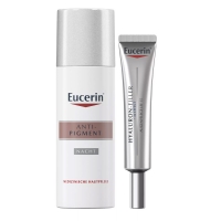Eucerin - Набор для базового ухода: крем для кожи вокруг глаз 15 мл + ночной крем 50 мл eucerin дневной антивозрастной крем для ухода за сухой чувствительной кожей hyaluron filler spf 15