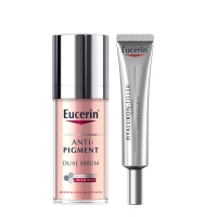 Eucerin - Набор для ухода за кожей: крем для кожи вокруг глаз 15 мл + сыворотка 30 мл eucerin антипигмент сыворотка для лица двойная фл 30 мл