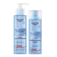 Eucerin - Набор очищающий: гель для умывания 200 мл + тоник 200 мл eucerin набор для ночного ухода ночной крем 50 мл ночной эксфолиант сыворотка 30 мл