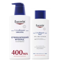 Eucerin - Набор для очищения и увлажнения: лосьон 250 мл + флюид 400 мл - фото 1