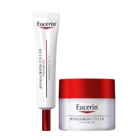 Eucerin - Набор для нормальной кожи: крем для кожи вокруг глаз 15 мл + дневной крем 50 мл eucerin крем для ночного ухода за кожей hyaluron filler volume lift