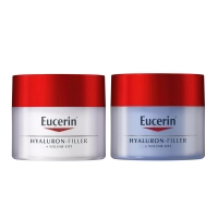 Eucerin - Набор для нормальной кожи: дневной крем 50 мл + ночной крем 50 мл eucerin гиалурон филлер эластисити крем для лица ночной банка 50 мл