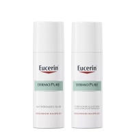 Eucerin - Набор успокаивающий для жирной кожи: флюид 50 мл + крем 50 мл набор для упаковки перламутр сиреневый 2 банта лента