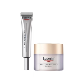 Фото Eucerin - Набор для увлажнения и эластичности кожи: крем для кожи вокруг глаз 15 мл + дневной крем 50 мл