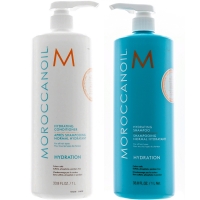 Moroccanoil - Набор &quot;Увлажнение&quot; для волос: кондиционер 1000 мл + шампунь 1000 мл