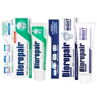 Biorepair - Набор зубных паст для комплексного ухода за полостью рта, 2х75 мл набор зубных паст rochjana с экстрактом нони 30 г с экстрактами растений 30 г