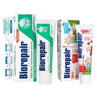 Biorepair - Набор зубных паст для всей семьи, 75 мл + 50 мл minikoioi scooper набор детская ложка для прикорма силиконовая 0