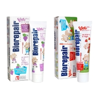 Biorepair - Набор детских зубных паст, 2х50 мл набор карточек с рисунками домино логопедическое звук [ц] для детей 4 7 лет