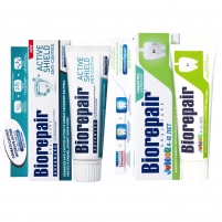 Фото Biorepair - Набор для полости рта для всей семьи: зубная паста 2х75 мл