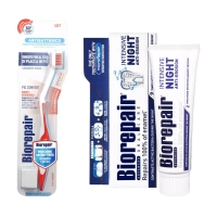 Biorepair - Набор для чувствительных зубов: зубная паста 75 мл + зубная щетка splat дорожный набор зубная паста отбеливание плюс 40 мл складная щетка