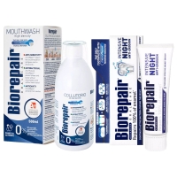 Biorepair - Набор средств для полости рта: ополаскиватель 500 мл + зубная паста 75 мл