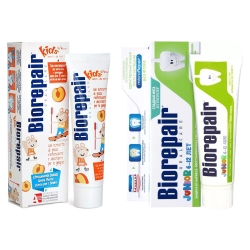 Фото Biorepair - Набор детских средств для полости рта: зубная паста 50 мл + 75 мл