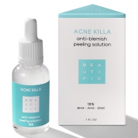Beautific - Пилинг-гель для проблемной кожи лица Acne Killa с салициловой кислотой и цинком, 30 мл profka тоник для лица anti acne toner с пребиотиками и биофлавоноидами