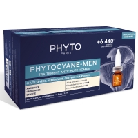 Phyto - Сыворотка против выпадения волос для мужчин, 12 флаконов х 3,5 мл vichy dercos aminexil intensive 5 средство против выпадения волос для мужчин