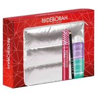 Deborah - Подарочный набор № 3 в косметичке: тушь для ресниц Like A Pro + карандаш для век + cредство для снятия водостойкого макияжа