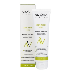 Фото Aravia Laboratories - Крем для умывания с AHA-кислотами 3 в 1 Anti-Acne, 100 мл