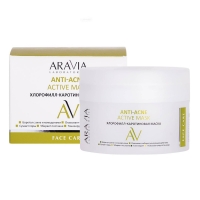 Aravia Laboratories - Хлорофилл-каротиновая маска Anti-Acne Active Mask, 150 мл aravia laboratories маска для лица с антиоксидантным комплексом antioxidant vita mask