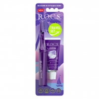 R.O.C.S - Набор для путешествий Активный магний: зубная паста 25 г + складная щетка 1 шт