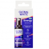 Global White - Освежающий спрей для полости рта Energy со вкусом корицы, 15 мл полоски для зубов отбеливающие global white со вкусом малины 1 пара