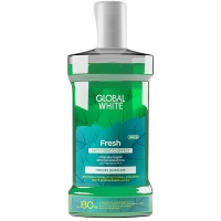 Global White - Освежающий ополаскиватель для полости рта Fresh, 300 мл ополаскиватель для рта global white ice fresh 300 мл