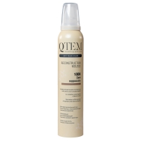 Qtem - Мусс-реконструктор для волос, 10DK Тёмный капучино, 200 мл qtem протеиновый мусс шампунь восстановление для ломких и химически обработанных волос 260 мл