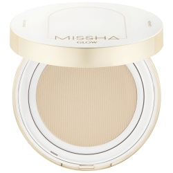 Фото Missha - Тональный кушон "Прозрачное свечение" Glow Cushion SPF40 PA++, 21N Fair Light Beige, 14 г