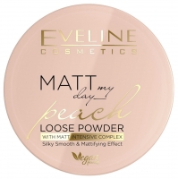 Eveline Cosmetics - Транспарентная матирующая пудра с шелком Matt My Day Loose Powder персик, 6 г рассыпчатая пудра в сменных блоках amazing base 11856 07 матовый фарфор 3 2 5 г