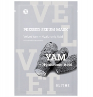 Blithe - Тканевая маска увлажняющая «Бархатный Ямс» / Blithe Pressed Serum Mask Velvet Yam + Hyaluronic Acid, 22 г