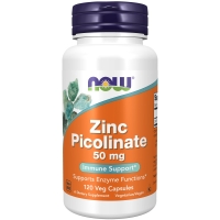Now Foods - Цинка пиколинат 50 мг, 120 капсул elemax цинка пиколинат zink solo 25 мг 60 таблеток