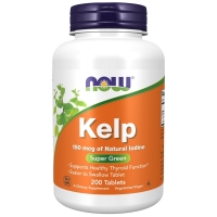 Now Foods - Комплекс Kelp для здоровья щитовидной железы 150 мкг, 200 таблеток х 870 мг - фото 1