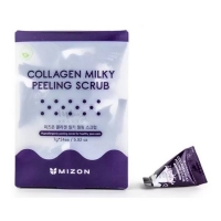 Mizon - Молочный пилинг-скраб с коллагеном Collagen Milky Peeling Scrub, 24 х 7 г grattol скраб для ног и пяток охлаждающий с маслами для педикюра 50