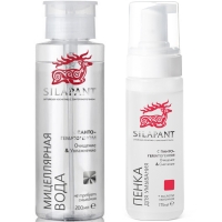 Silapant - Набор «Чистая кожа»: мицеллярная вода 200 мл + пенка для умывания 175 мл