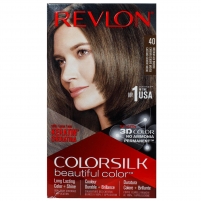 Фото Revlon - Набор для окрашивания волос в домашних условиях: крем-активатор + краситель + бальзам, #40 Medium Ash Brown (Пепельный коричневый), 130 мл