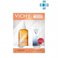 Фото Vichy - Подарочный набор для ухода за кожей: двухфазный солнцезащитный спрей-активатор загара SPF 30, 200 мл + минерализирующая термальная вода, 50 мл