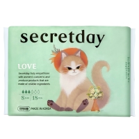Secret Day - Хлопковые гигиенические прокладки LOVE размер S, 18 шт - фото 1