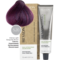 Фото Revlon Professional - Перманентный краситель с маслами холодного отжима, оттенок 5.20 Светло-Коричневый Интенсивный Фиолетовый, 75 мл
