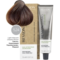 

Revlon Professional - Перманентный краситель с маслами холодного отжима, оттенок 5.24 Светло-Коричневый Переливающийся Медный, 75 мл